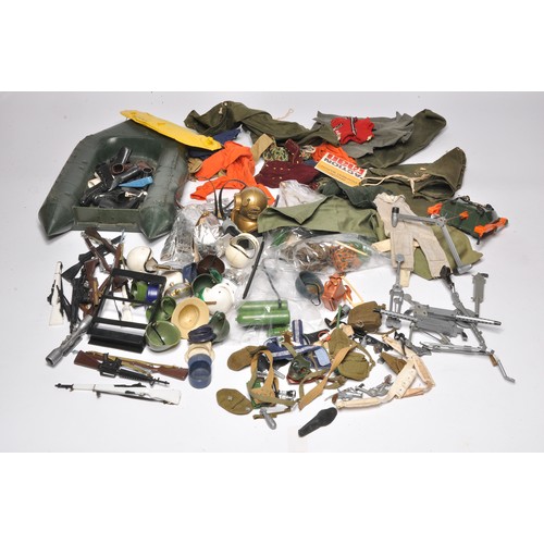 165 - An interesting collection of Palitoy Action Man clothing, accessories and weapons. From a childhood ... 