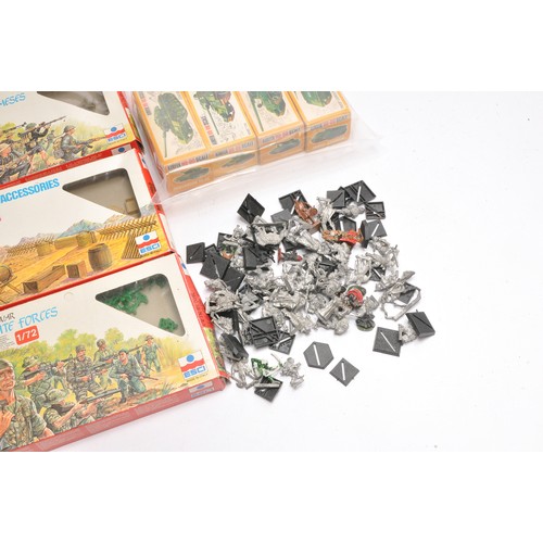 183 - A group of plastic figure sets from Airfix and Esci plus tank issues (Airfix). Not checked for absol... 