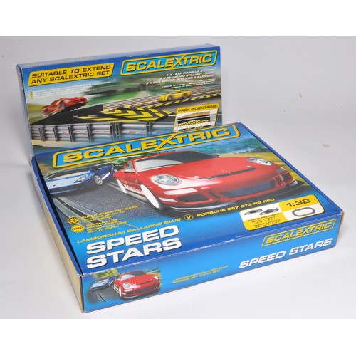 189 - Scalextric Slot Cars Speed Stars set with Track Extension No. 2. Look complete.