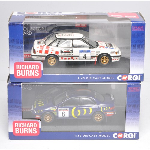 356 - Corgi duo of 1/43 diecast Richard Burns Rally Cars. Both look to be excellent, in boxes.