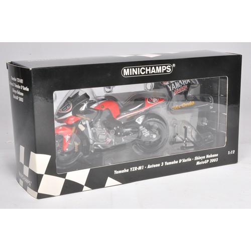 380 - Minichamps 1/12 diecast model motorcycle issue comprising SIGNED Yamaha YZR 2003 MotoGP. Model is ha... 