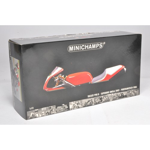 386 - Minichamps 1/12 diecast model motorcycle issue comprising SIGNED Ducati 998R 2002 Superbike. Model i... 