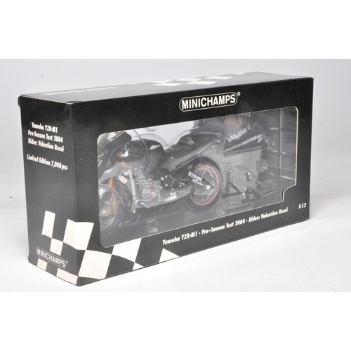 389 - Minichamps 1/12 diecast model motorcycle issue comprising SIGNED Yamaha YZR-M1 Pre-Season Test 2004.... 