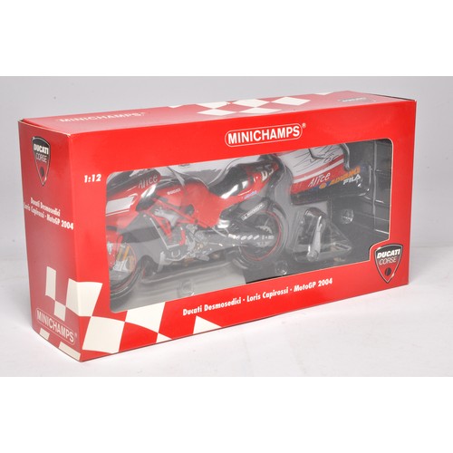 390 - Minichamps 1/12 diecast model motorcycle issue comprising SIGNED Ducati Desmosedici 2004 MotoGP. Mod... 