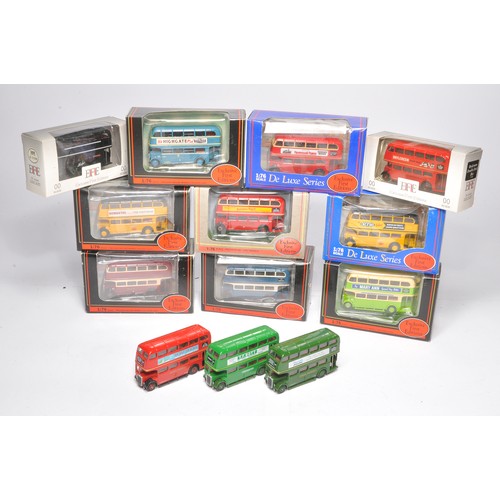 403 - A group of 13 (3 unboxed) x EFE 1/76 Bus and Transport Models comprising mostly Double Decker deriva... 