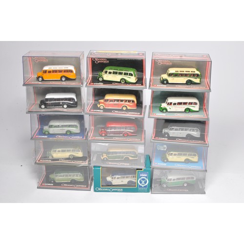 404 - A group of 15 x Corgi 1/76 Bus and Transport Models comprising mostly Bedford OB derivatives in vari... 