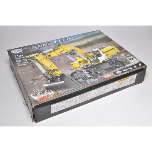 458 - Lego Type Set comprising Liebherr Excavator set. Has been assembled but complete with instructions a... 