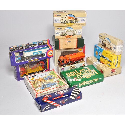 473 - A group of 13 x (mostly) Corgi diecast model vehicles comprising commercial vehicles and Bus / Trans... 