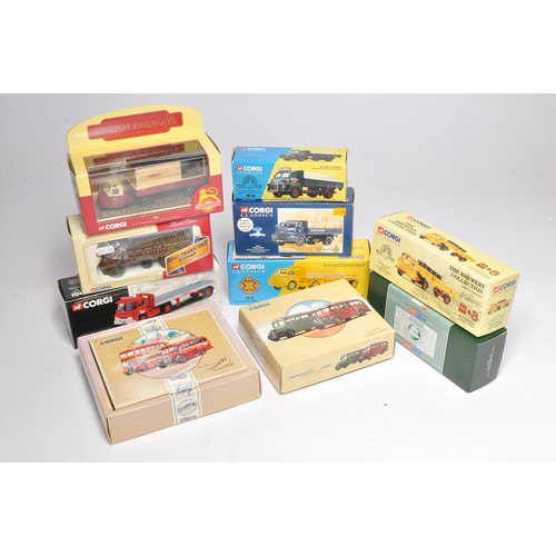 474 - A group of 10 x Corgi diecast model vehicles comprising commercial truck issues and Bus / Transport ... 