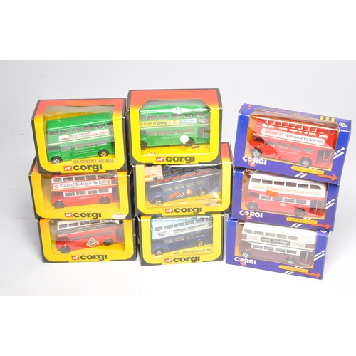 476 - A group of 9 x Corgi diecast model vehicles comprising Bus / Transport models. All in original boxes... 