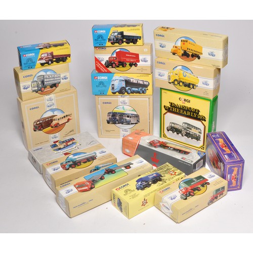 481 - A group of 17 x Corgi diecast model vehicles comprising commercial vehicles and Bus / Transport mode... 