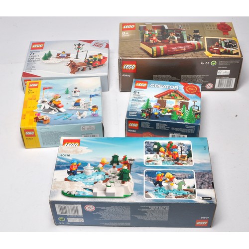 445 - Lego Limited Edition sets comprising 40410 Charles Dickens 'A Christmas Carol' 40416 Ice Skating Rin... 