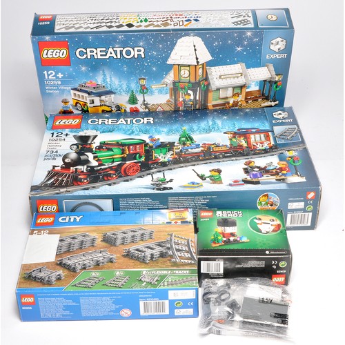 446 - Lego Creator Sets comprising 10259 Winter Village Station, 10254 Winter Holiday Train 60205 Train Tr... 