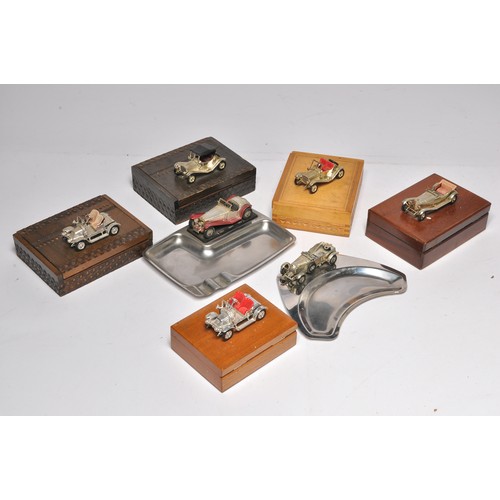 505 - An interesting collection of Matchbox promotional desk items comprising mostly yesteryear vehicles i... 