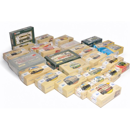 506 - A collection of 27 x Corgi diecast model vehicles comprising mostly bus and commercial models, as sh... 