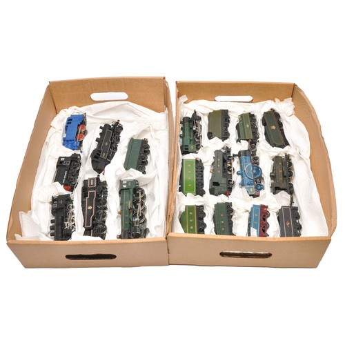 27 - Model Railway comprising 15-17 items to include mostly Locomotives. Makers include Triang, Hornby, a... 