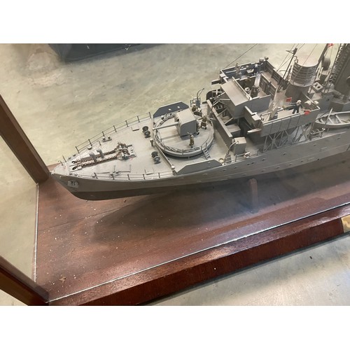 451 - A splendid scratch built scale model of HMS Blue Bell, Flower-class Corvette, 1940 to 1945. Measures... 