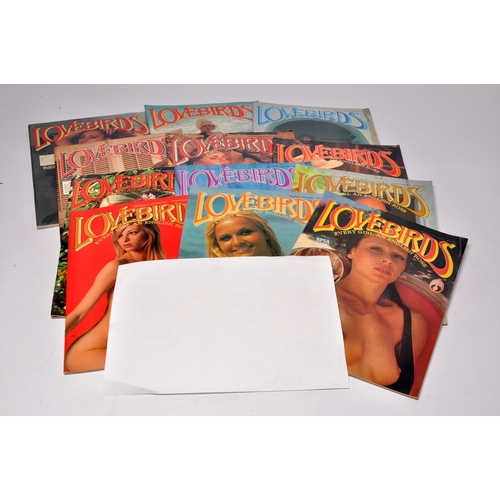 436 - Adult vintage glamour book / magazine group comprising 12 issues of  Lovebirds. Selection of issues ... 