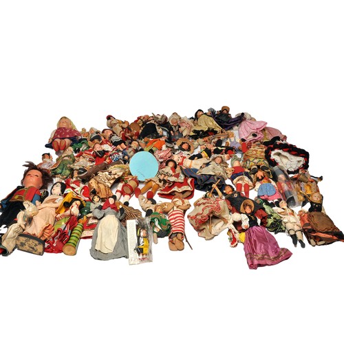 1 - A comprehensive collection of vintage costume dolls. Many hand made of various national themes inclu... 