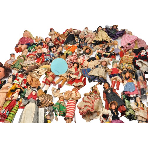 1 - A comprehensive collection of vintage costume dolls. Many hand made of various national themes inclu... 