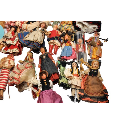 1 - A comprehensive collection of vintage costume dolls. Many hand made of various national themes inclu... 