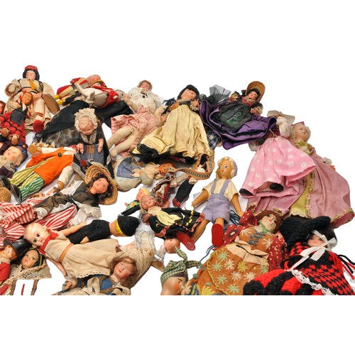 1 - A comprehensive collection of vintage costume dolls. Many hand made of various national themes inclu... 