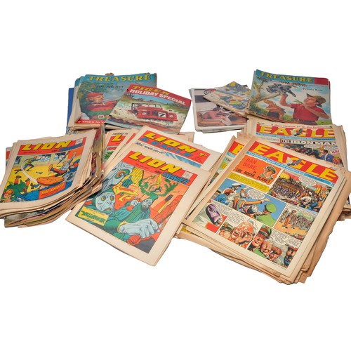 83 - A quantity of children's vintage comics including Treasure, Eagle, Tiger plus Lion and others as sho... 