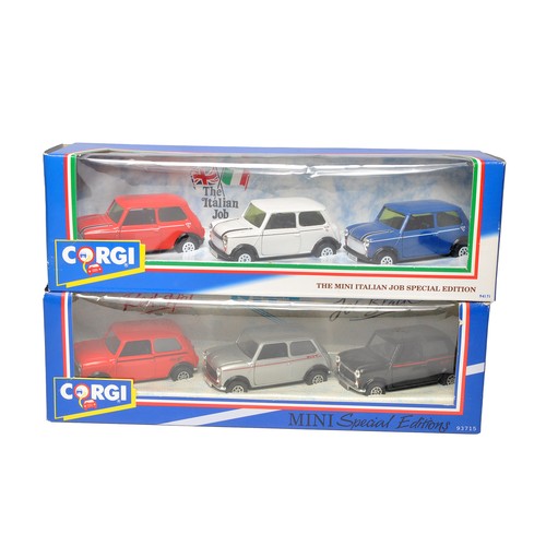 157 - Corgi duo of diecast model mini 'giftsets' comprising The Italian Job and Special Editions. Both set... 