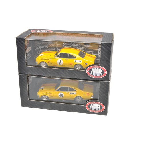 245 - AMR (Australian Model Replicas) duo of 1/43 1970's ATCC HT GTS Coupes. Excellent in original boxes.