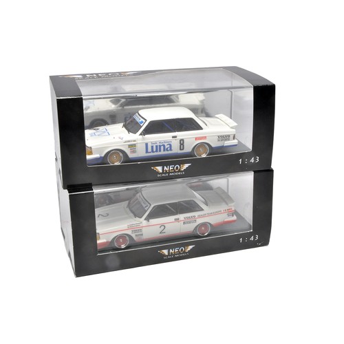 247 - Neo Scale Models duo of 1/43 1980's European Touring Cars, both Volvo 240's. Excellent in original b... 