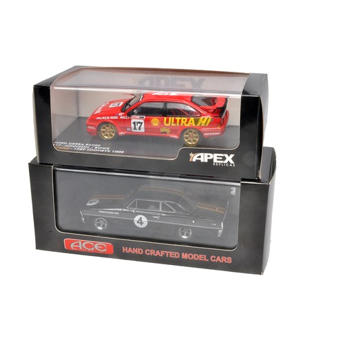 251 - Duo of 1/43 Australian Touring Cars from Apex and ACE. Ford Sierra RS500 and a Chevy Nova. Both exce... 