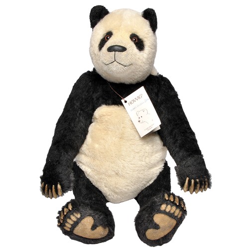 355 - Artist designed Panda bear by Yvonne Graubaek - Hovvigs, Denmark. With Glass eyes, black leather nos... 