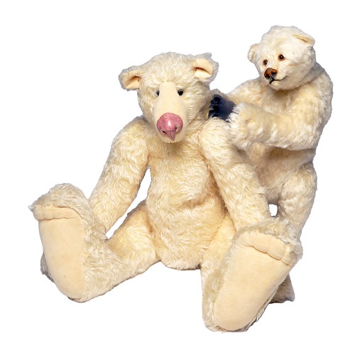 360 - A duo of Artist designed bears to include 1)Blossom Bears, Lindsey Dawson cream mohair teddy bear wi... 