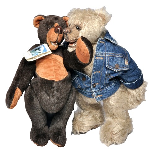 364 - Duo of Christine Pike Bears to include 1)Brown and tan plush mohair 