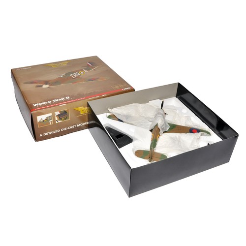 377 - Corgi Trio of Aviation Archive Diecast Model Aircraft comprising Hawker Hurricane, Spitfire and Mess... 