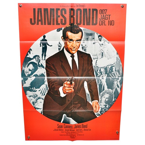 393 - James Bond 007 Film Poster comprising, Dr No (R-1980). Folded. German A1 (23.25