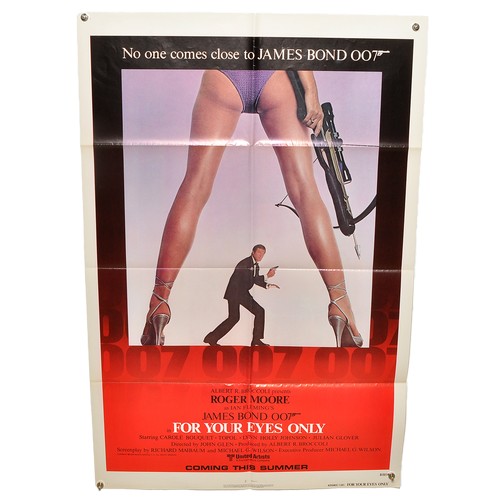 394 - James Bond 007 Film Poster comprising, For Your Eyes Only, 1981. Folded. One Sheet (27