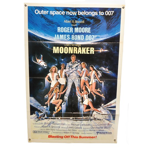 397 - James Bond 007 Film Poster comprising, Moonraker (1979). Folded. One Sheet (27