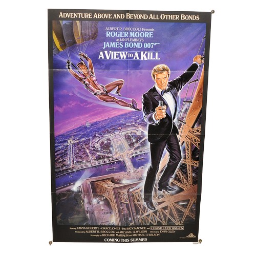 398 - James Bond 007 Film Poster comprising, A view to a kill (1985). Folded. One Sheet (27