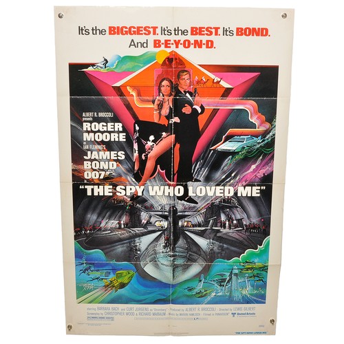 400 - James Bond 007 Film Poster comprising, The Spy Who Loved Me (1977). Folded. One Sheet (27