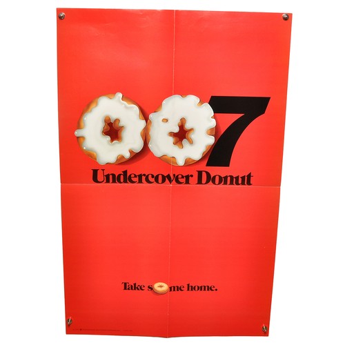 405 - James Bond 007 Film Poster comprising, The man with the golden gun / Undercover Donut (1974). Folded... 