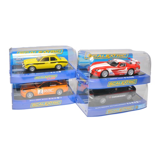 455 - Scalextric slot car issues comprising Dodge Viper. Alfa Romeo 159 Carabinieri, BMW 320sl BTCC plus F... 