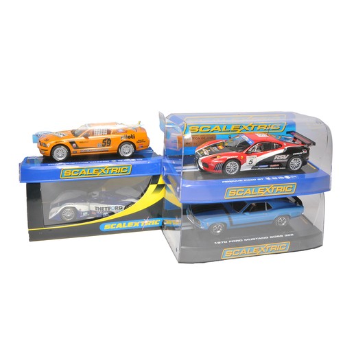 460 - Scalextric slot car issues comprising MG Lola 'Dyson Racing', 1970 Ford mustang Boss 302, Ford Musta... 