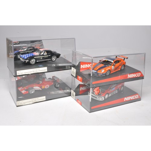 464 - Slot car issues comprising a duo of Carrera Evolution Chevrolet Corvette Sting Ray , Ferrari F2002 V... 