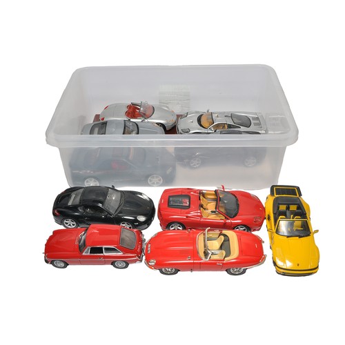 584 - A group of 1/18 diecast model cars from various makers. As shown. Not checked for absolute completen... 