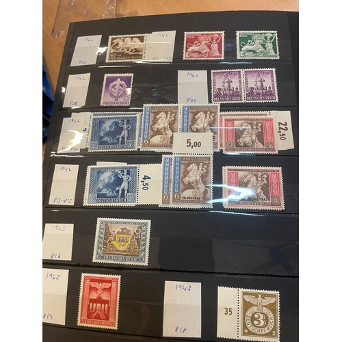 594 - A fine German Stamp album comprising mint Third Reich and early 19th century official stamps, as sho... 