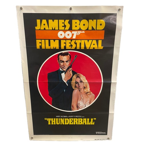 410 - James Bond 007 Film Poster comprising, Film Festival: Thunderball 1975. International One Sheet (27