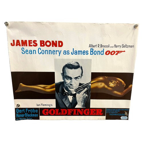 414 - James Bond 007 Film Poster comprising, Goldfinger, 1970's. Horizontal Belgian (18.5