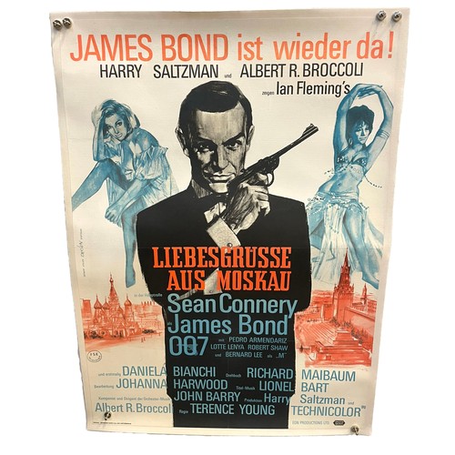 415 - James Bond 007 Film Poster comprising, From Russia with Love, 1964. On Linen. First Release German A... 