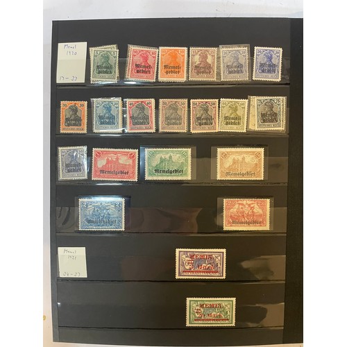 596 - A fine German Stamp album comprising a good quantity of mint issues from Schleswig, Memel (inc occup... 